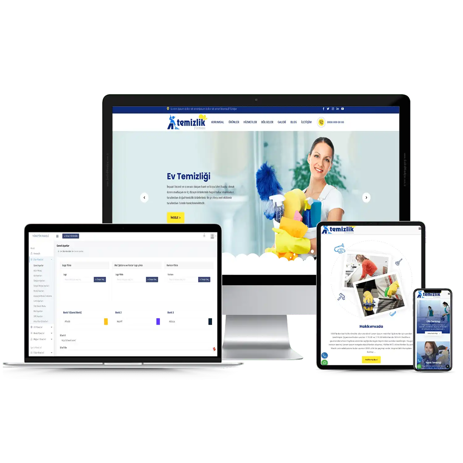 Temizlik Sitesi V1 Web Site Teması